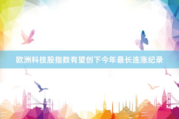 欧洲科技股指数有望创下今年最长连涨纪录