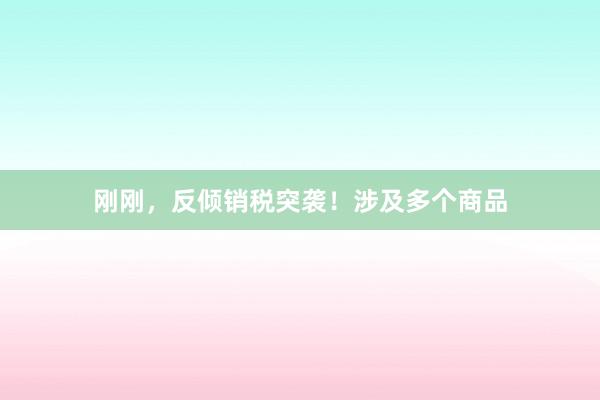 刚刚，反倾销税突袭！涉及多个商品