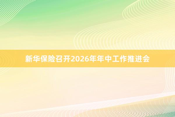新华保险召开2026年年中工作推进会