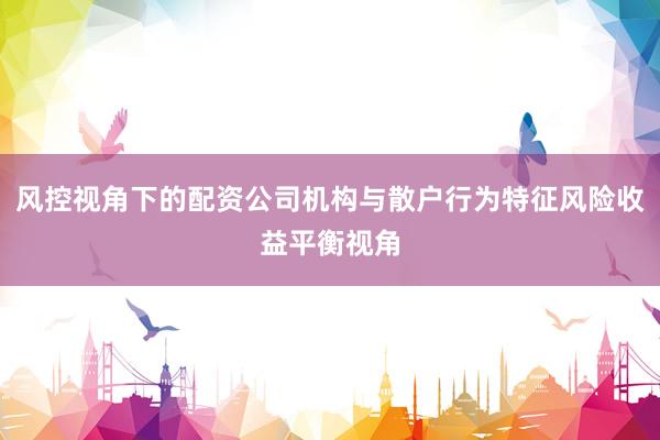 风控视角下的配资公司机构与散户行为特征风险收益平衡视角