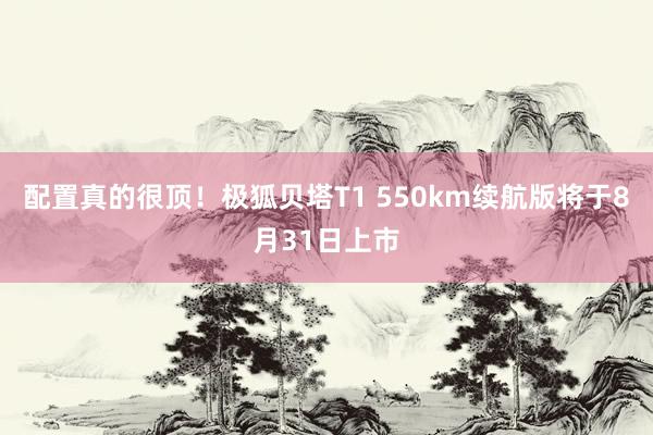 配置真的很顶！极狐贝塔T1 550km续航版将于8月31日上市